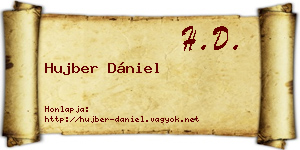 Hujber Dániel névjegykártya